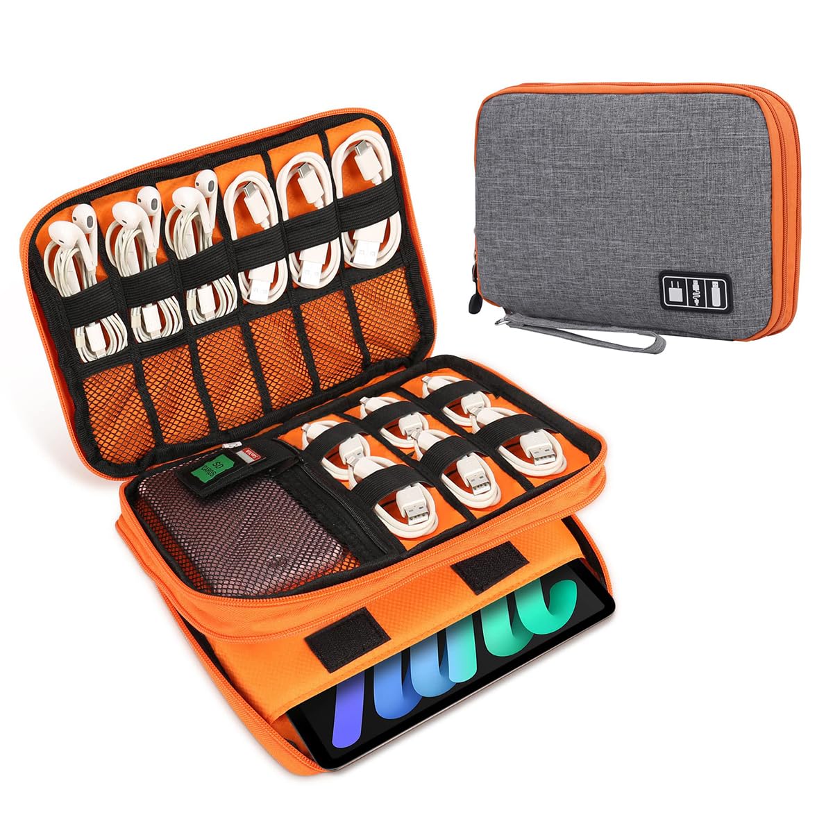 ZORBES Electronics Accessories Organizer Bag Travel Accessories Pouch Large Capacity Waterproof Multifunctional Electronics Accessories Organizer Bag for Adapter, Cables, Accessories, Powerbank, Hub ZORBES Electronics Accessories Organizer Bag Travel Accessories Pouch Large Capacity Waterproof Multifunctional Electronics Accessories Organizer Bag for Adapter, Cables, Accessories, Powerbank, Hub